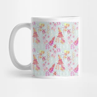 Leaves pattern in Rose yellow Mug